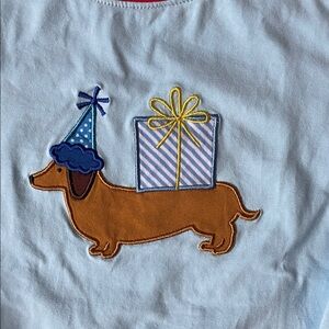 Dachshund birthday party outfit, lounge set, Size 5T